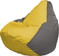Бескаркасное кресло Flagman Груша Мега Super Г5.1-34 (желтый/серый) - 