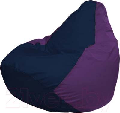 Бескаркасное кресло Flagman Груша Мега Super Г5.1-38 (темно-синий/фиолетовый)