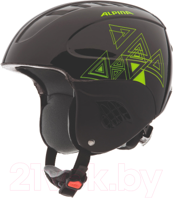 Защитный шлем Alpina Sports 2018-19 Carat / A9035-34 (р-р 48-52, черный/зеленый)