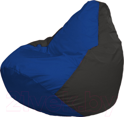 Бескаркасное кресло Flagman Груша Мега Super Г5.1-115 (синий/чёрный)