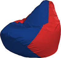 Бескаркасное кресло Flagman Груша Мега Super Г5.1-122 (синий/красный) - 