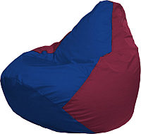 Бескаркасное кресло Flagman Груша Мега Super Г5.1-123 (синий/бордовый) - 