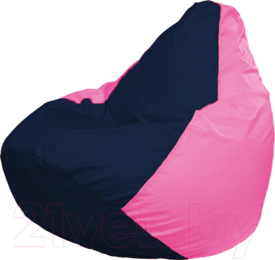 Бескаркасное кресло Flagman Груша Мега Super Г5.1-44 (тёмно-синий/розовый)