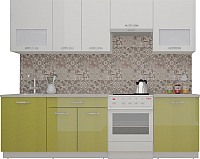 Кухонный гарнитур ВерсоМебель ЭкоЛайт-6 2.6 (белый/оливковый) - 