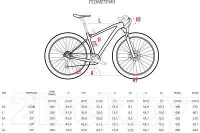 

Велосипед Wilier, 101X'19 XTR 1x12 Fox 32 PC Crossmax Elite/101XXTR2BlackRedEL23