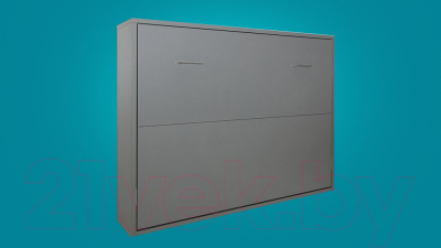 Шкаф-кровать трансформер Макс Стайл Wave 18мм 160x200 (серый пыльный U732 ST9)