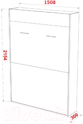 Шкаф-кровать трансформер Макс Стайл Studio 18мм 140x200 (белый базовый W908 ST2)
