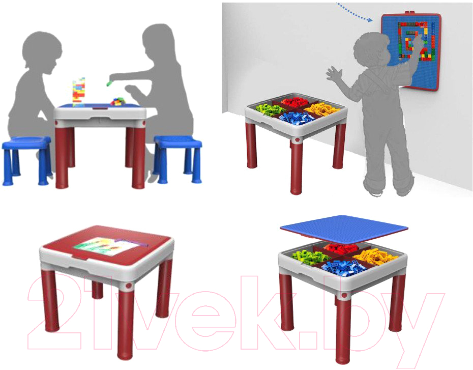 Развивающий игровой стол Keter Construction Play Table / 227497