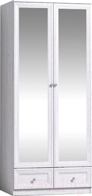 Шкаф Глазов Paola 73 2-х дверный с зеркалом (ясень анкор светлый)