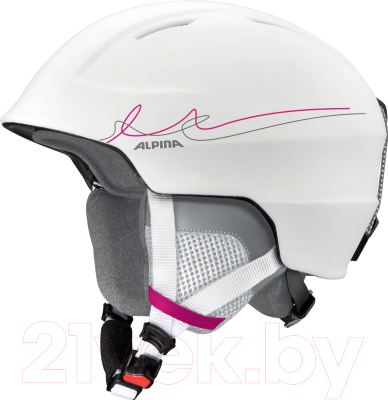 Шлем горнолыжный Alpina Sports Chute / A9098-12 (р-р 58-61, белый/розовый/серый)