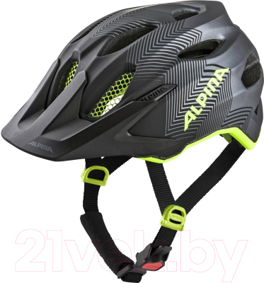 Защитный шлем Alpina Sports Carapax Jr / A9702-32 (р-р 51-56, черный/желтый)