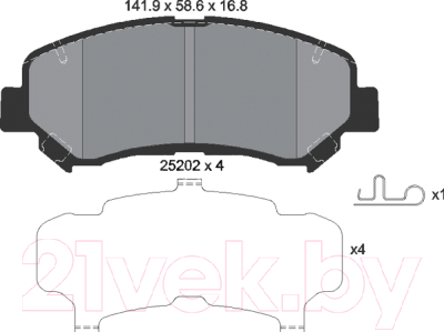 Изображение товара Тормозные колодки Textar 2520201