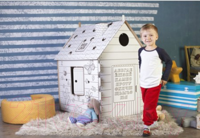 Детский игровой домик BibaLina Дом-раскраска / КДР03-002