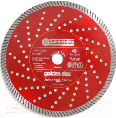 

Отрезной диск алмазный Sonnenflex, Universal Turbo Golden Star 81031