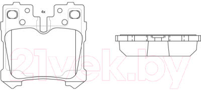 

Тормозные колодки NiBK, PN1844