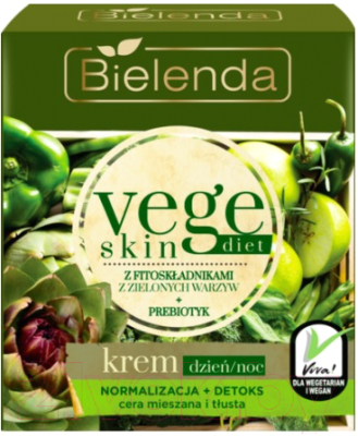 Крем для лица Bielenda Vege Skin Diet нормализующий + Детокс (50мл)