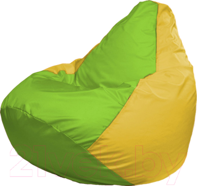 Бескаркасное кресло Flagman Груша Мега Super Г5.1-167 (салатовый/желтый)