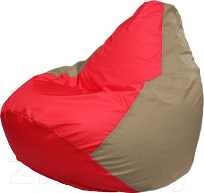 Бескаркасное кресло Flagman Груша Мега Super Г5.1-171 (красный/темно-бежевый)