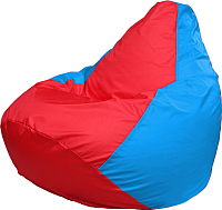 Бескаркасное кресло Flagman Груша Мега Super Г5.1-179 (красный/голубой) - 