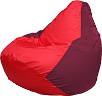 Бескаркасное кресло Flagman Груша Мега Super Г5.1-180 (красный/брдовый) - 