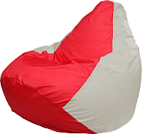 Бескаркасное кресло Flagman Груша Мега Super Г5.1-181 (красный/белый) - 