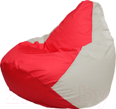 Бескаркасное кресло Flagman Груша Мега Super Г5.1-181 (красный/белый)