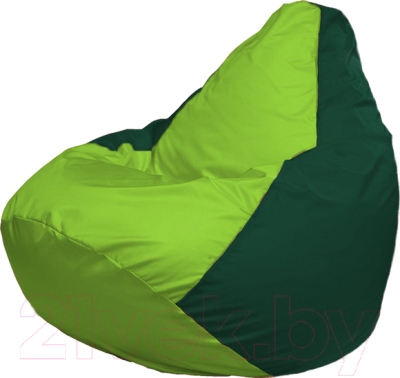 Бескаркасное кресло Flagman Груша Мега Super Г5.1-185 (салатовый/темно-зелёный)