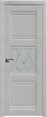 Дверь межкомнатная ProfilDoors Классика 5X 60x200 (пекан белый/стекло ромб)