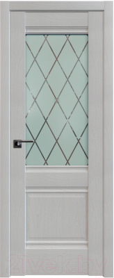 Дверь межкомнатная ProfilDoors Классика 2X 60x200 (пекан белый/стекло ромб)