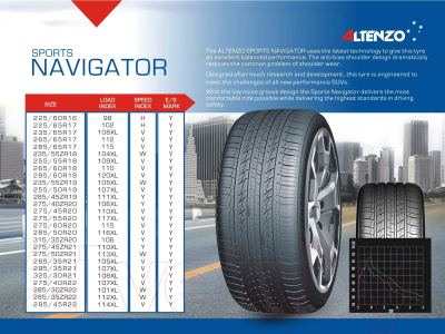 Летняя шина Altenzo Sports Navigator 285/45R22 114V