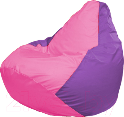 Бескаркасное кресло Flagman Груша Мега Super Г5.1-194 (розовый/сиреневый)