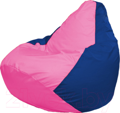 Бескаркасное кресло Flagman Груша Мега Super Г5.1-195 (розовый/синий)