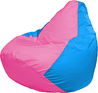 Бескаркасное кресло Flagman Груша Мега Super Г5.1-202 (розовый/голубой) - 