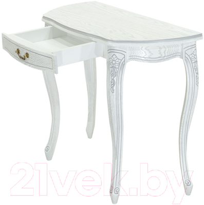 Консольный столик Оримэкс Лацио-ОВ (беленый дуб с серебряной патиной/резьба)