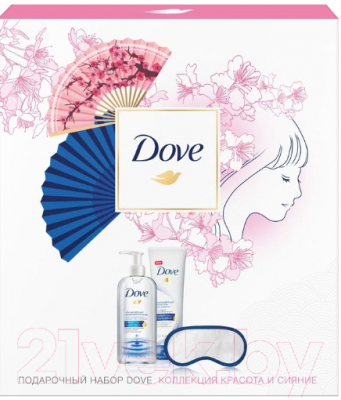 Набор косметики для лица Dove Коллекция красота и сияние 2019 мицеллярная вода+гель д/умывания (240мл+120мл)