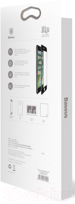 Защитное стекло для телефона Baseus Tempered Glass Crack-Resistant Edges для iPhone 7+ / 8+ (черный)