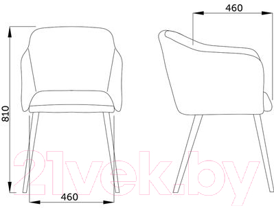 Стул Седия Orly (зеленый велюр HLR56/черный)