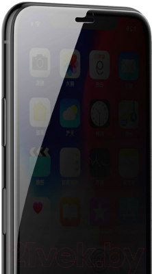 Защитное стекло для телефона Baseus Tempered Anti-Spy Function для iPhone XR (черный)