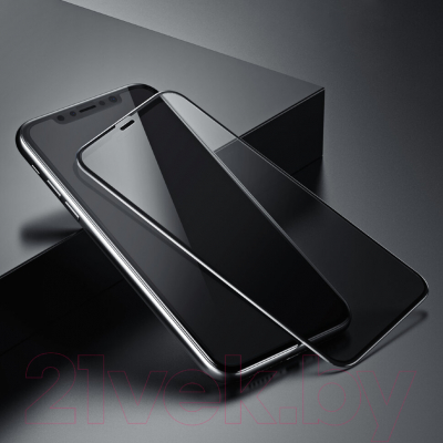 Защитное стекло для телефона Baseus Tempered Anti-Spy Function для iPhone XR (черный)