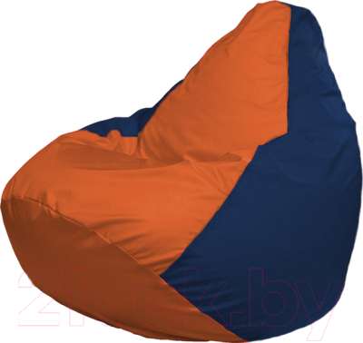 Бескаркасное кресло Flagman Груша Мега Super Г5.1-209 (оранжевый/темно-синий)