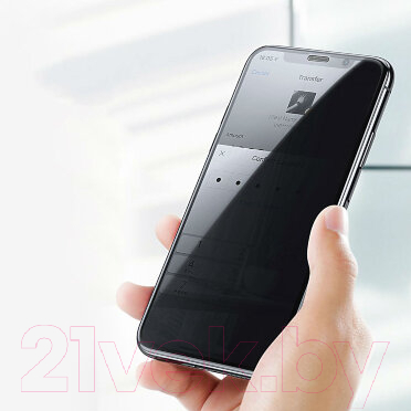 Защитное стекло для телефона Baseus Full Screen Curved Privacy для iPhone XR (черный)