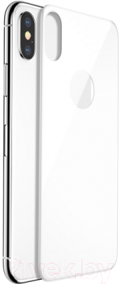 Защитное стекло для телефона Baseus All Coverage Arc-Surface для IPhone X (серебристый)