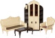 Комплект аксессуаров для кукольного домика Огонек Мебель для гостиной. Коллекция / С-1299 - 