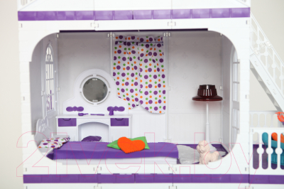Комплект аксессуаров для кукольного домика Огонек Мебель для спальни. Конфетти / С-1331