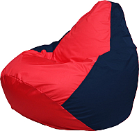 Бескаркасное кресло Flagman Груша Мега Super Г5.1-234 (красный/тёмно-синий) - 