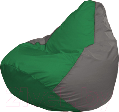 Бескаркасное кресло Flagman Груша Мега Super Г5.1-239 (зелёный/серый)