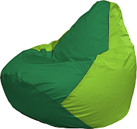 Бескаркасное кресло Flagman Груша Мега Super Г5.1-241 (зелёный/салатовый) - 