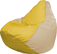 Бескаркасное кресло Flagman Груша Мега Super Г5.1-255 (жёлтый/светло-бежевый) - 