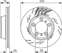 Тормозной диск Bosch 0986479732