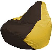 Бескаркасное кресло Flagman Груша Супер Мега Г5.1-320 (коричневый/желтый) - 